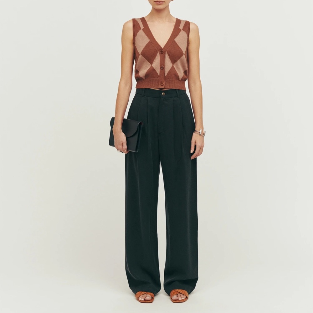 Reformation Mason Pant in Black, Size 0